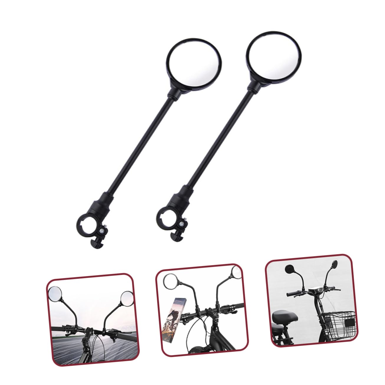 TOYANDONA 2 Pezzi Specchietto Retrovisore Rotondo Per Bici Specchietto Retrovisore Per Ciclismo Per Specchietti Per Per Manubrio Specchietto Per Manubrio
