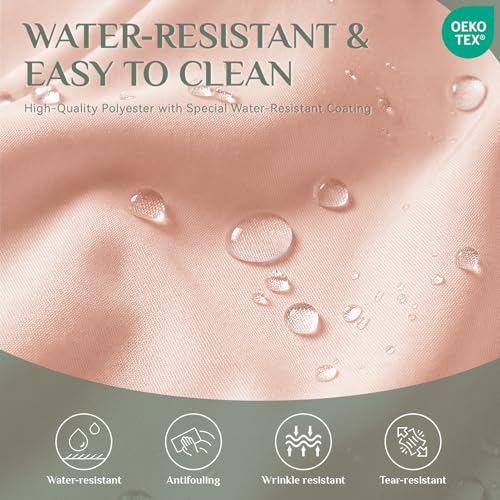 Nappe de salle à manger lavable polyester rose 152x259 cm Softalker - 3