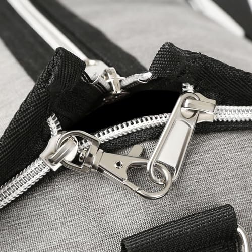 Yiju Garment Duffel Bag Business Travel Bag Suit Bag Travel Garment Bag for Holiday Outdoor, Light Gray3