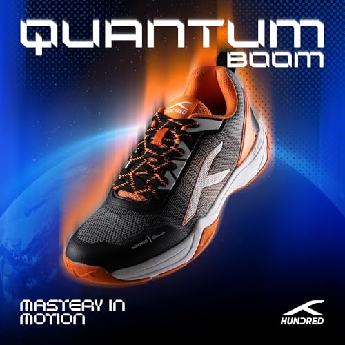 Image of Hundred Quantum Boom Unisex Non-Marking Court Shoes | Badminton, Pickleball, Table Tennis & Other Indoor Sports | Lightweight, Cushioned Grip