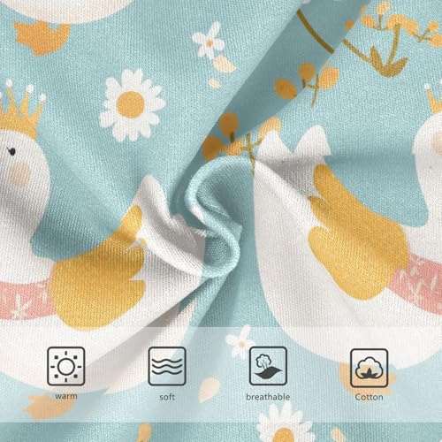 Wusikd White Ducks Girls' Underwear Cotton Crowns Girls Briefs Soft Toddler Underwear 2T3