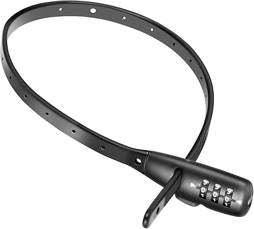 Cerradura de bicicleta con brida de cremallera, combo de 3 dígitos, bloqueo de cable ajustable, para bicicleta, bicicleta infantil, armario,