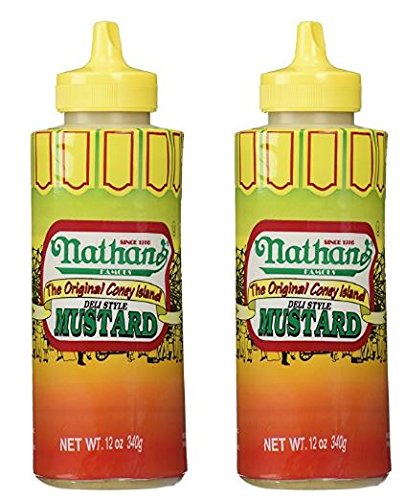 Nathan Coney Island Mustard Squeeze Bottle, 12-ounce (Pack of 2)