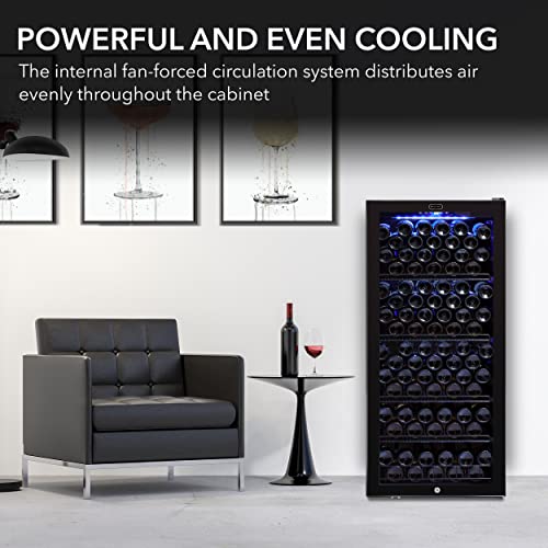Image of Whynter FWC-1201BA 124 Bottle Freestanding Wine Refrigerator, Black