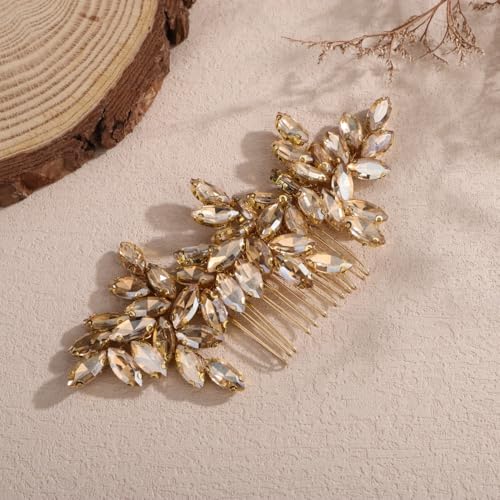 Pinza para cabello con cristales Denifery para boda miniatura 6