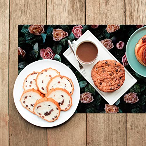 Sets de table lot de 6 roses lavables pour protéger la table