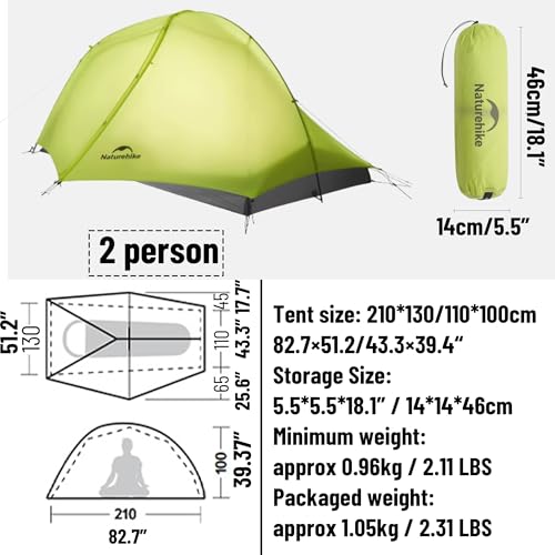 Carpa Naturehike Star Trail EXT para 1 o 2 personas ultraligera miniatura 2