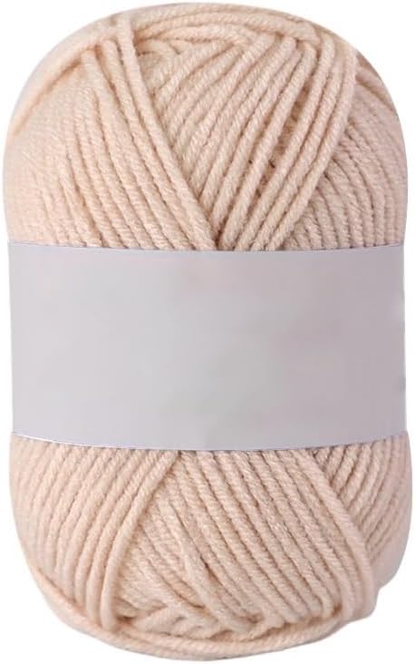 5 Rolls 25g 4 Ply Milk Blend Cotton Yarn for Crocheting Craft(33)