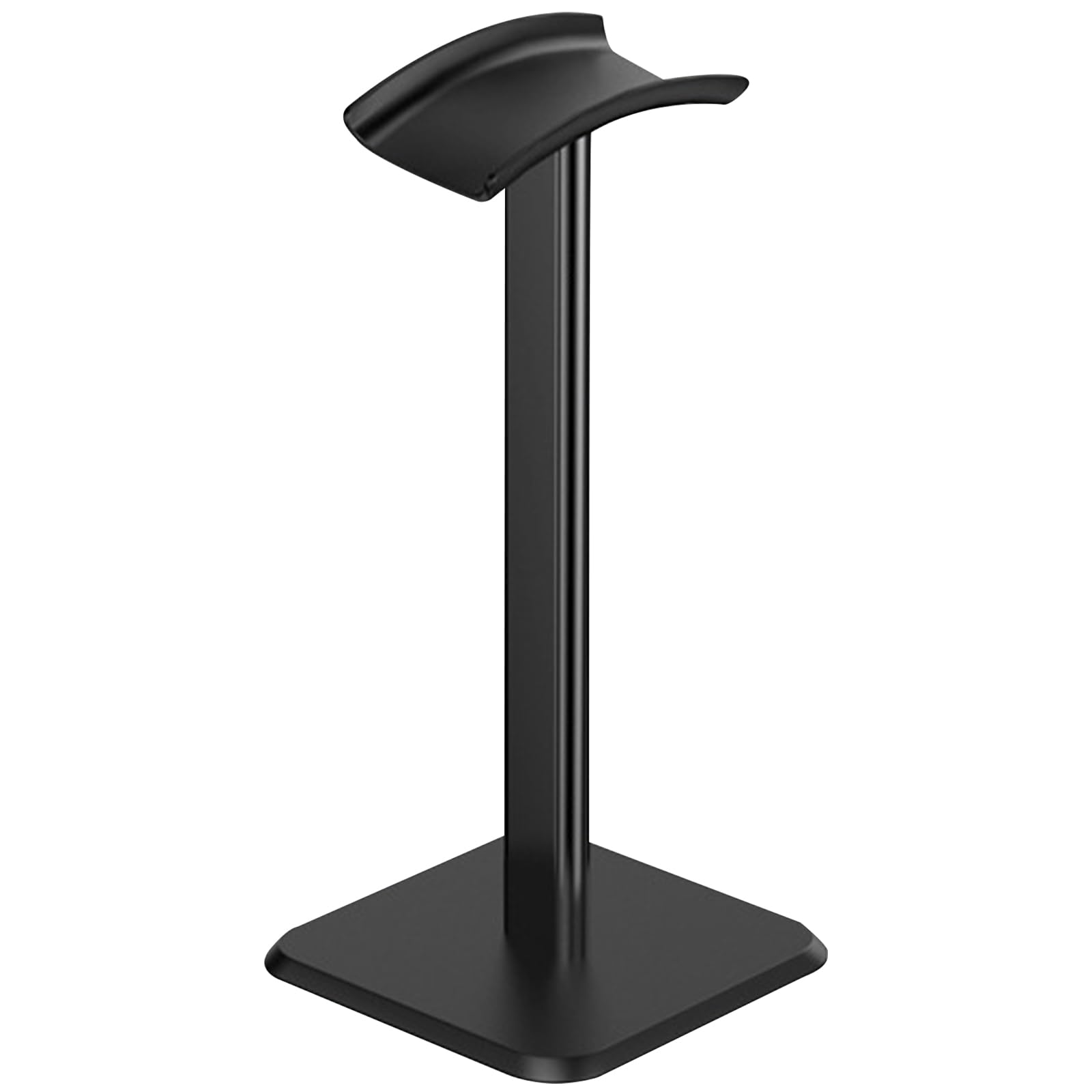 Headphone Stand, Universal Headset Display Hanger Rack Aluminum Headset Holder with Flexible Headrest Gaming Headset Stand Earphone Stand for All Headphones Size (Black)