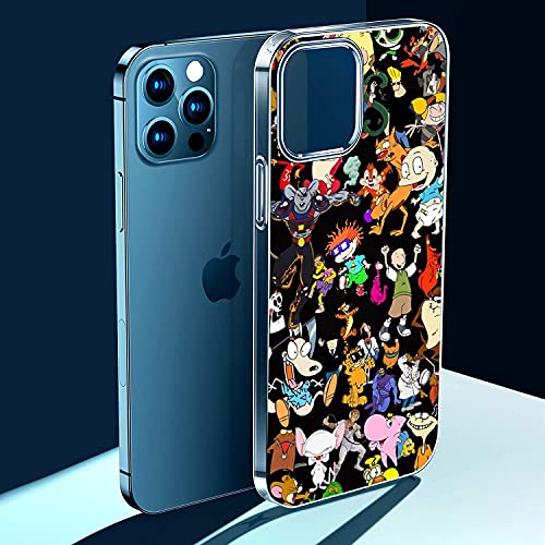 Kanghe Pure Clear Anti-Scratch Tpu Case For Iphone 12 Pro Max (6.7) Phone Transparent Protective Cover 80S 90S Tv Show Cartoon Case #TOP1