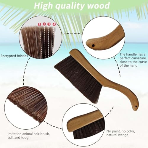 Image of Sand Brush for Beach Feet - Effective Sand Remover with Black Mesh Bag - Essential Beach Accessories Gear for Surfing, Water Sports, Volleyball - Ideal for Ocean and Lakeside Recreation (Brown)