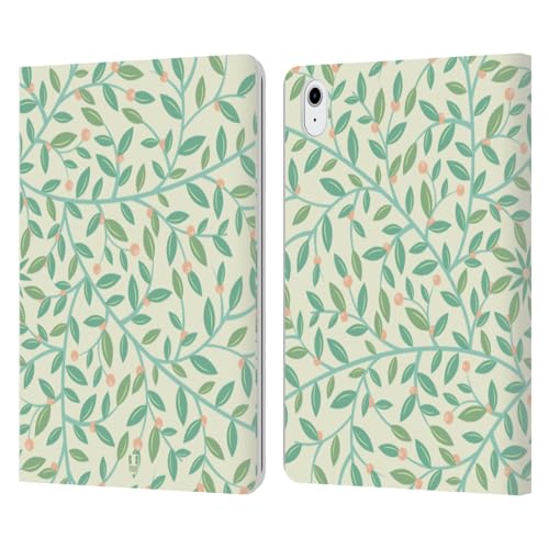Carcasa de cuero iPad Air 2022 Head Case con diseno de hojas para leer en cafeterias