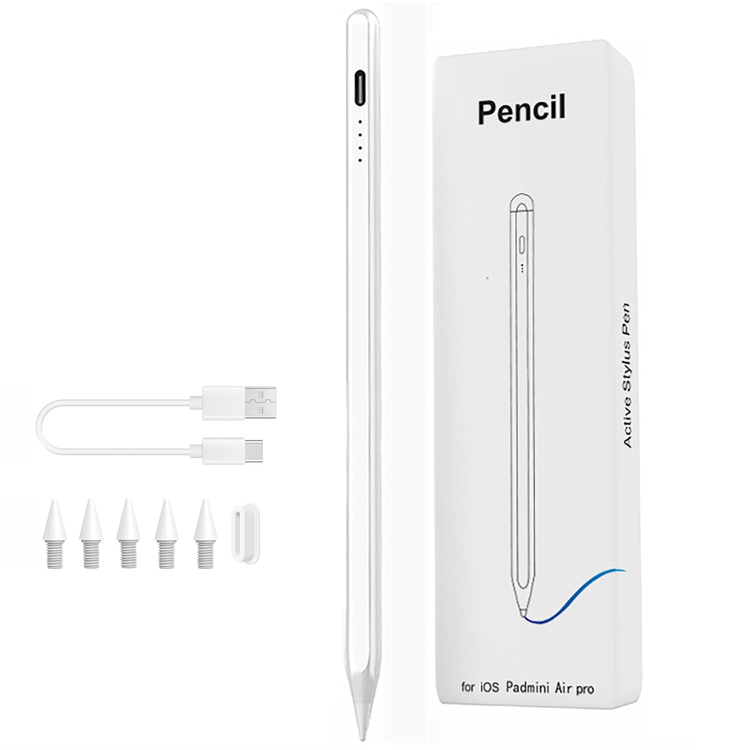 Magnetic Stylus Pen for Apple iPad(2018-2024), With Tilt Sensitivity&Palm Rejection&Magnetic, with iPad Pro11''/12.9''/13'', iPad Air3-5/11''/13'', iPad Mini5/6, iPad6-10