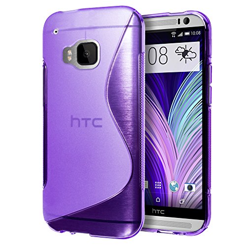 HTC One M9 Case, Cimo [Wave] Premium Slim TPU Flexible Soft Case for HTC One M9 (2015) - Purple
