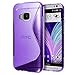 HTC One M9 Case, Cimo [Wave] Premium Slim TPU Flexible Soft Case for HTC One M9 (2015) - Purple