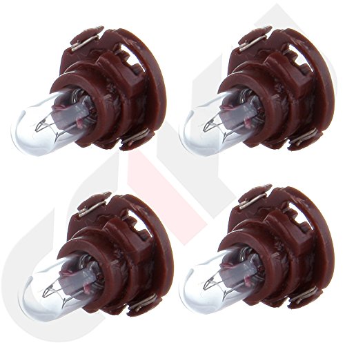 Image of cciyu 10 x Warm White T5 /T4.7 Neo Wedge Halogen Instrument Dash A /C Bulbs | Replace for T5 - 79607-SHJ-S01;T4.7