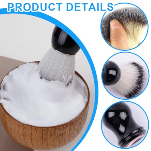 NHPY 1 Artikel Rasierpinsel, Rasierpinsel herren,Dachshaar Männer Rasierpinsel, Gesichtsbart Haarreinigung Rasierwerkzeug Rasierpinsel Seife Schäumende Rasierpinsel (Schwarz)