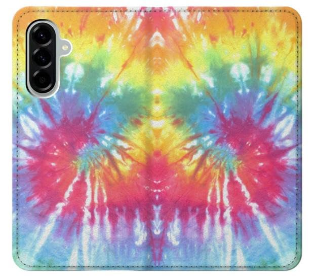 Etui pour Samsung Galaxy A56 housse cuir flip avec motif coloré tie dye graphic printed - 3