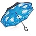 Amagoing Car Inverted Umbrella Double Layer Windproof Reverse Umbrella for Rain Sun