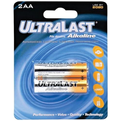 ULTRALAST ULA2AA ULA2AA AA Alkaline Batteries, 2 pk