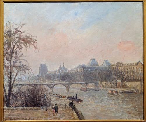Toile Pissarro la Seine et le Louvre pour créer une ambiance artistique dans votre salon