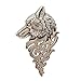 Produktbild Hacoly Wolfskopf Brooch pin Damen Hemd Mode Brosche Schmuck Legierung Anstecknadel Dekoration für Boutique Mantel besetzt Schals, Tücher oder Ponchos, Brosche Zubehör - Silver
