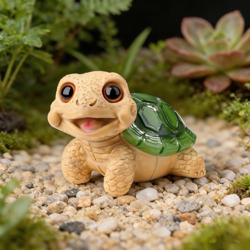 BIINEEST Green Turtle Garden Statues Outdoor Garden Yard Decor Statues Figurines Turtles Indoor Display Yard Figurine Turtle Gifts for Women Mom Collectors Enthusiast