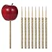 24ct Rhinestone Bling Bamboo Candy Apple Sticks 6 inch for Cake pop Chocolate Caramel Apple Skewers Buffet Party Favor Candy Making Accessories by Quotidian (Gold)