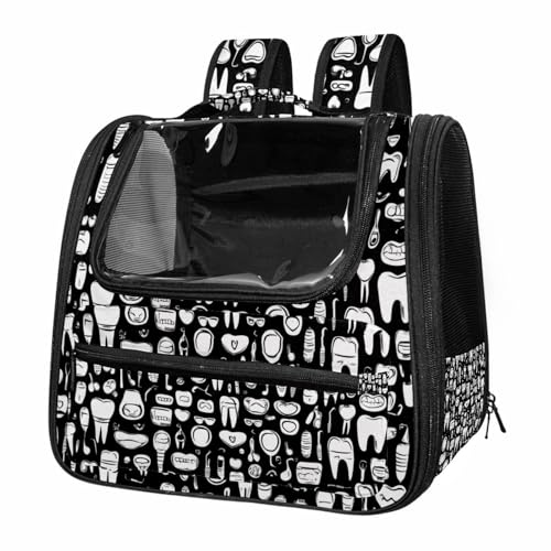 otnrnondcl Cute Dental (85) Cat Backpack Carrier, Breathable Cat Carrier Large Space Bubble Pet Backpack for Kitty Small Dog