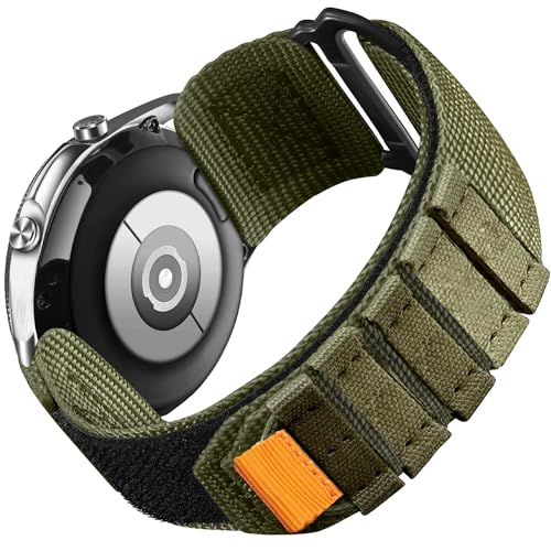 Lamshaw Compatible with Carbinox X-Ranger Bands Rugged Nylon Sports Strap with Woven Loop Design Compatible with Carbinox X-Ranger Vortex Vesta Smart Watch (Cross Nylon-Green)