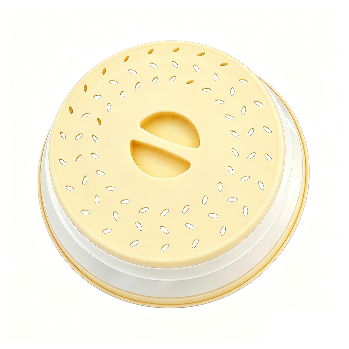 Collapsible Microwave Splatter Cover(10.5 IN,Cream-yellow)