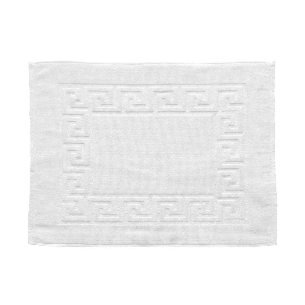 DHestia Hostelería - Toallas Hotel Colores 450 gr 80% Algodón 20% Poliéster Greca Roma (Alfombrín 50x60 cm, Blanco)