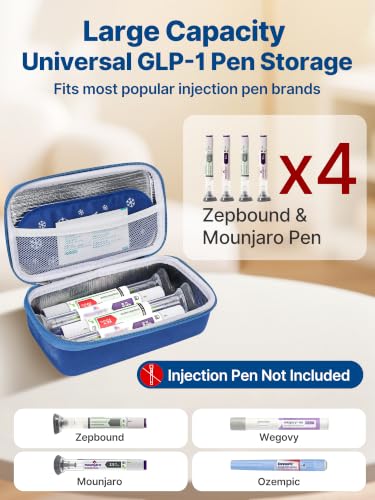 Image of YOUSHARES Cooler Travel Case for Zepbound & Mounjaro Pens, Holds 4 Pens