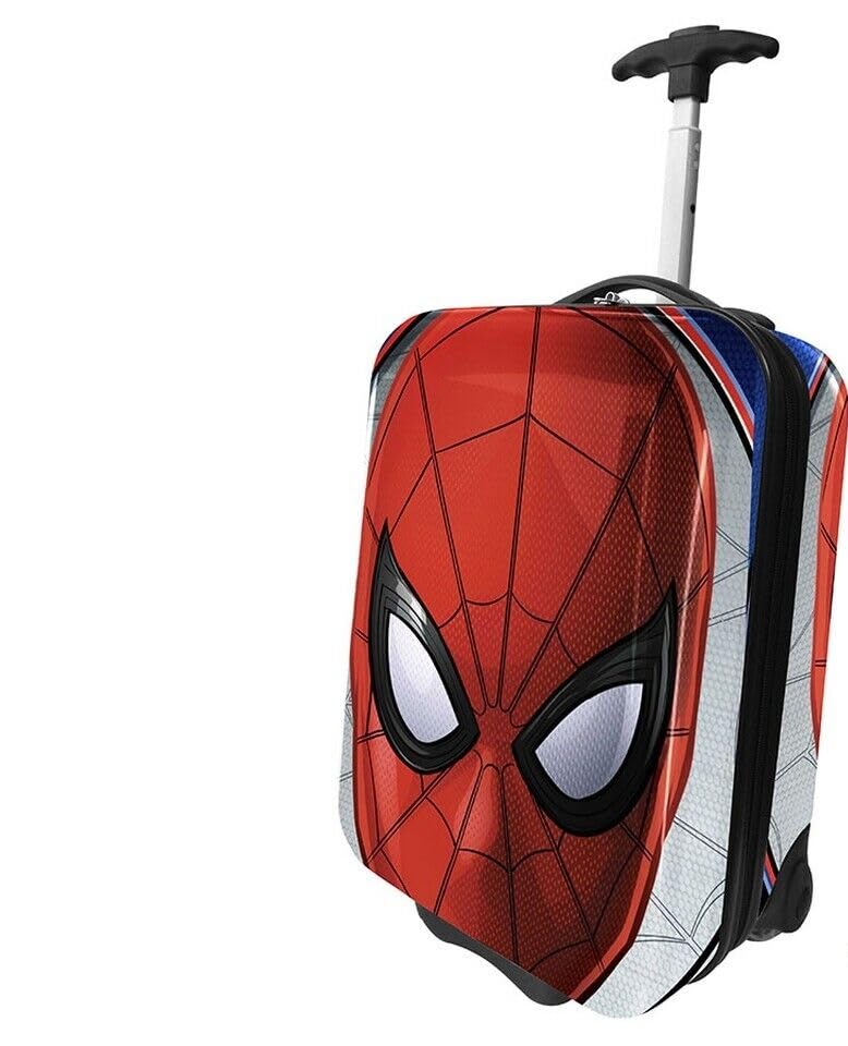 Trolley Rigido Supereroe Valigia da Viaggio per Bambini, Bagaglio a Mano Resistente e Leggero in ABS con Manico Telescopico Regolabile e 2 Ruote 23L, 42x19,5x29 cm. Multicolor