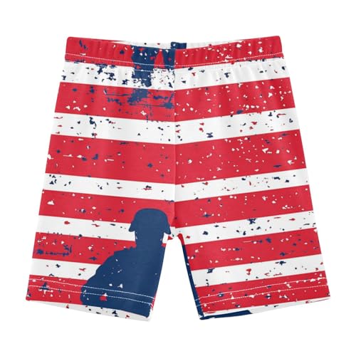 Toddler Girls Shorts Stretchy Cotton Running Shorts Lounge Pants Under Skirt 10T Independence Day Soldier