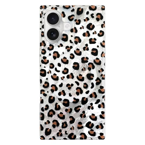 Coque iPhone 17 motif léopard argenté de SOKAD antichoc et compatible MagSafe