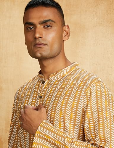 Image of Amazon Brand - Symbol Men's 100% Cotton Everyday Mid Length Casual Kurta - Regular Fit (Available in Plus Sizes)