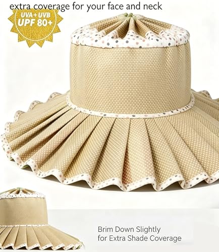 Gorro plegable de paja para mujer con ala ancha miniatura 4
