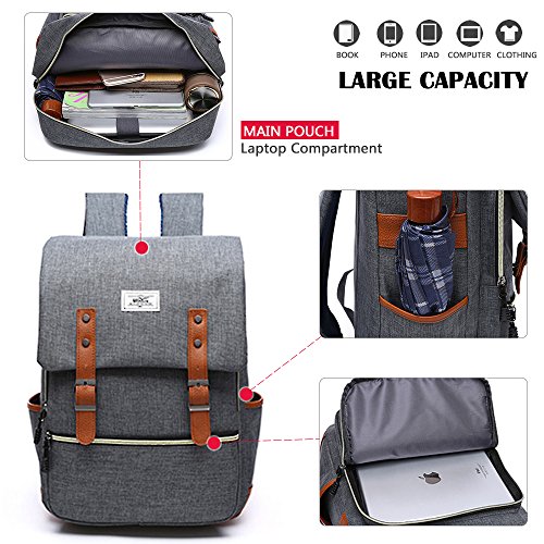 ICasso Zaino per PC Portatile 15,6, 820 Grammi