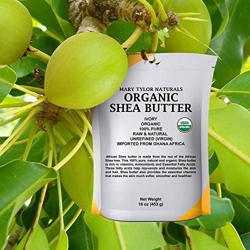Mary Tylor Naturals SB-01-LB Organic Shea Butter 1 Lb — Usda Certified Raw thumb #1
