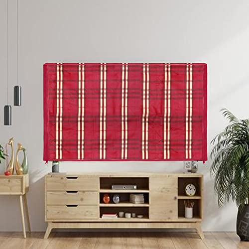Image of Transparent LCD /LED T.V Protector Cover with Zipper Enclosure for 26 Inch Suitable for All Major Brand & Model (Color-Red, Size-25.5.3x17 Inches)