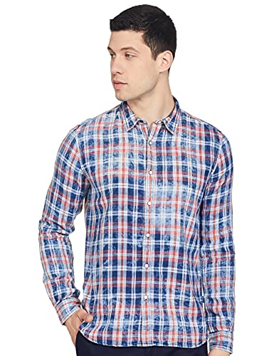 Image of Pepe Jeans Men's Checkered Slim Fit Casual Shirt