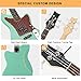 GLARRY 4 String Electric Bass Guitar Beginner Kit w/20w Amp, Red Pearl Guard Full Size Bass with Digital Tuner,Amp Cable, Strap, Bag and Accessories(Mint Green)