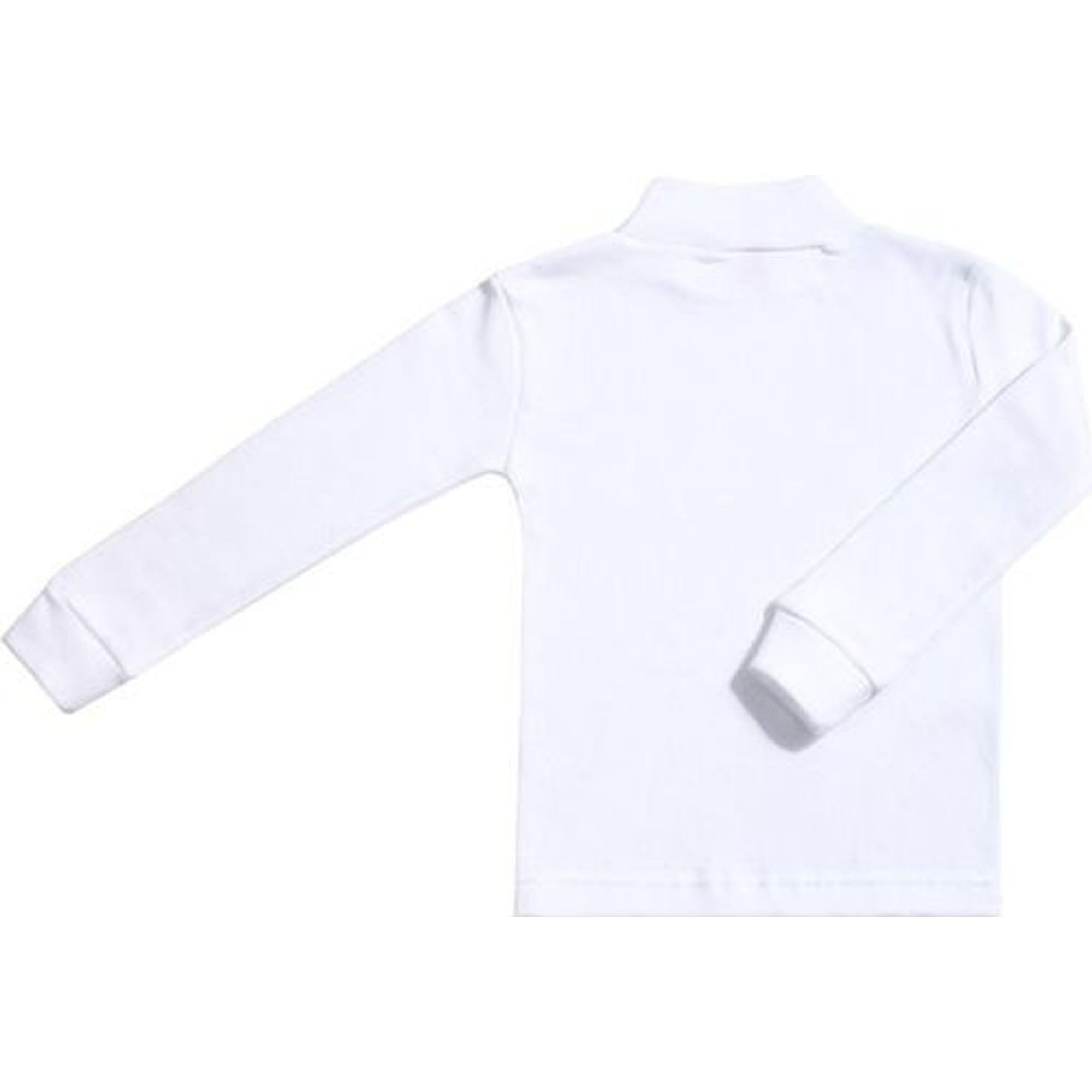 BABIDU Camiseta Interior Niños Unisex Cuello Medio Alto Semicisne Manga Larga Algodón Poliéster 2-16 Años