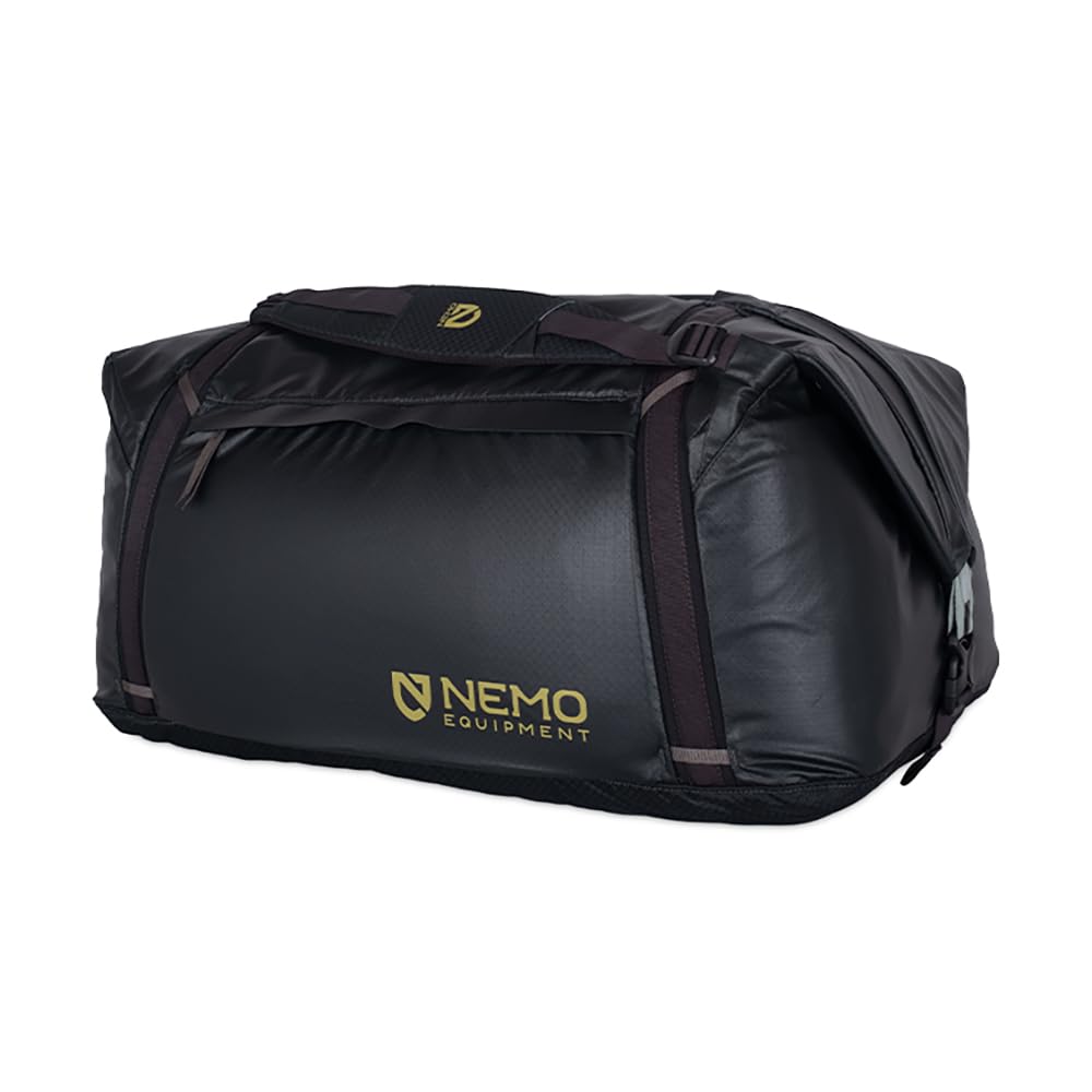 NEMO Equipment Double Haul Convertible Duffel & Tote Bag – Water-Resistant Gear Bag with Backpack Straps - 100L - Black