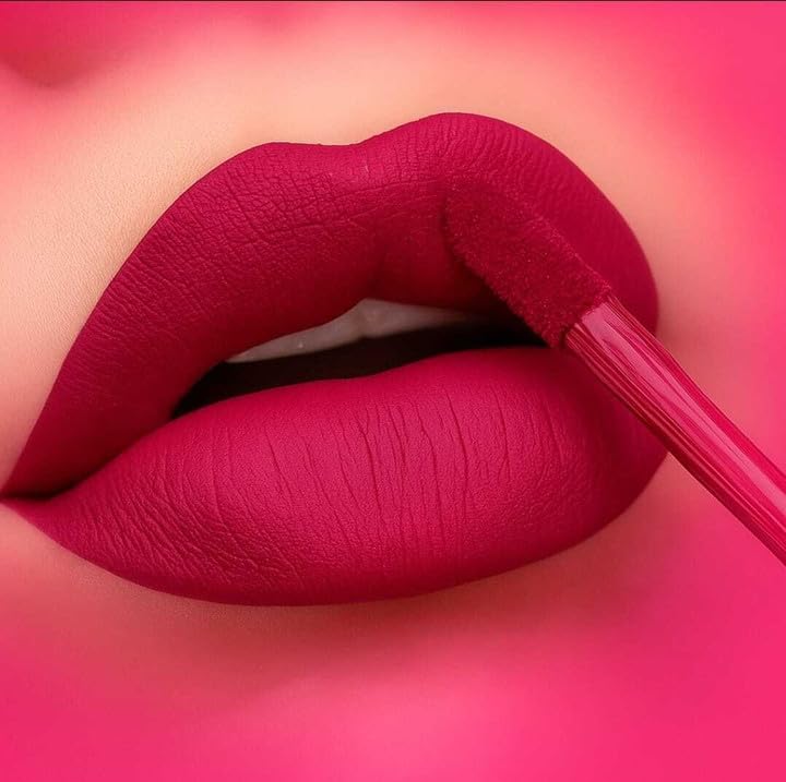 Liquid Matte Lipstick, Hot Pink Shade, Long-Lasting Formula
