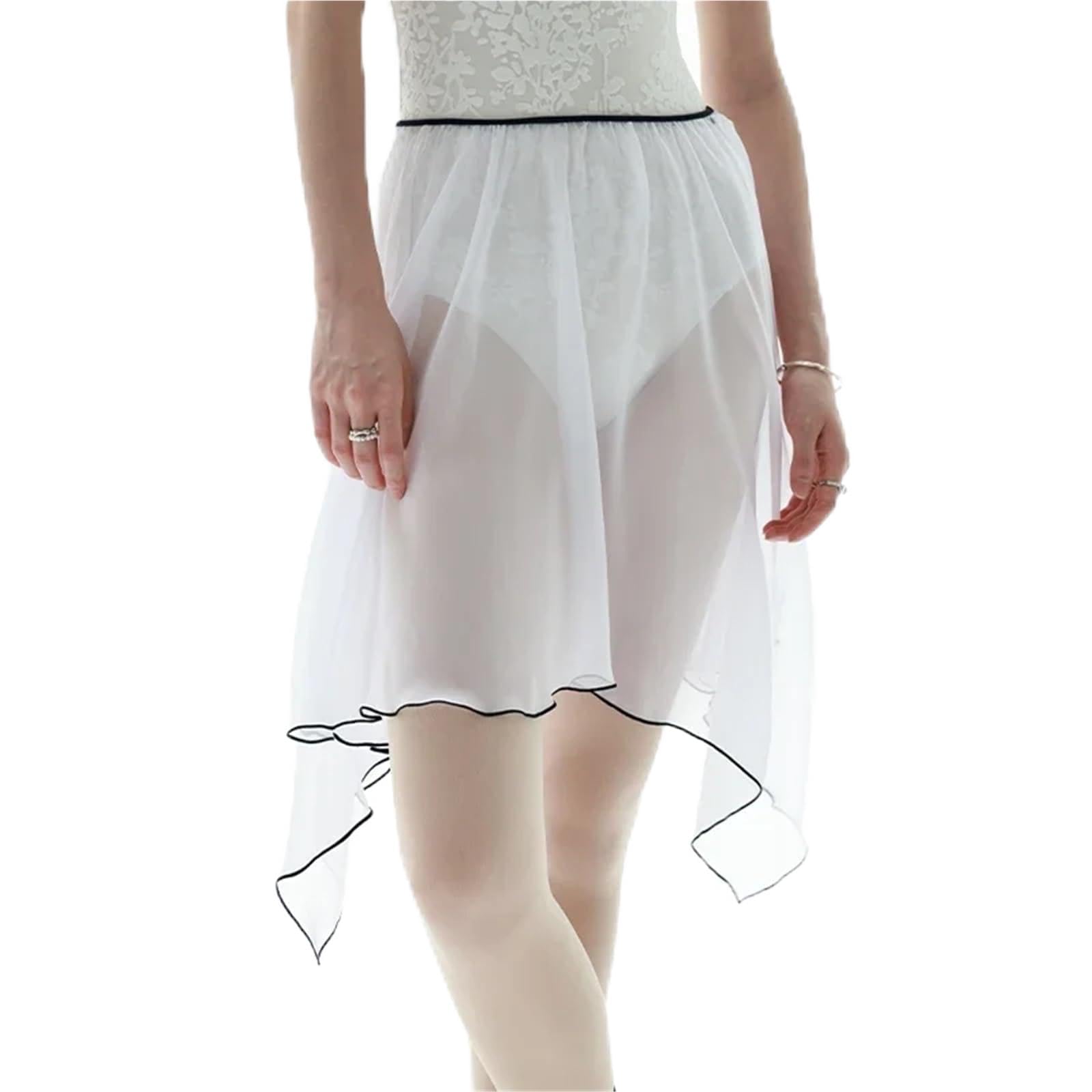 Falda elástica de Ballet y Gimnasia for Adultos, Falda Gasa for Bailarinas, Faldas práctica, Ropa Danza Nacional, Vestido for Profesores para Espectáculos De Danza