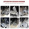 Clutch/Brake Steel Security Lock Anti-Theft for Cars, Stainless Steel Auto Car Clutch Brake Security Protection Tool,Throttle Pedal Lock with 3 Keys, 8 Holes #5