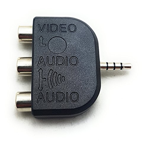 MainCore 4 Pole 3,5 mm Jack a Triple 3 x Phono RCA Adaptador Composite Video AV out TV