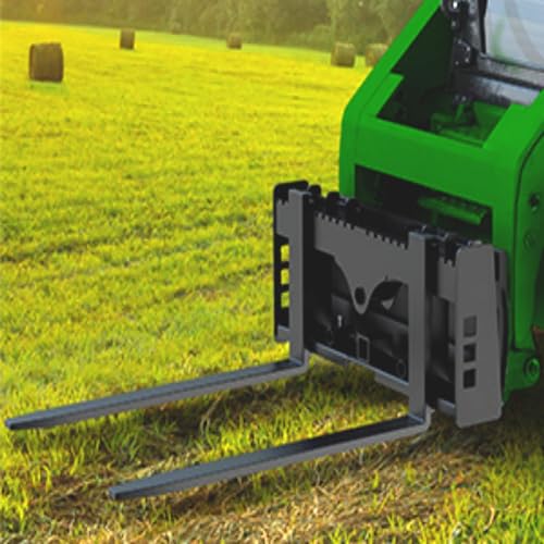 4000 Lbs Skid Steer Pallet Fork Frame Attachment, 48" Fork Blades, Quick Tach Tractor